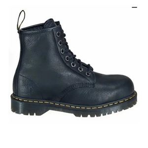Doc Martens Industrial Leather Steel Toe Safety Work Boots Women 7 Men 5